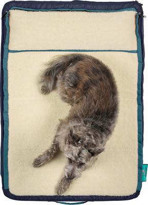 Show full view: Timberdog Ruffrest Orthopedic Ultimate Travel Cat & Dog Bed with Removable Cover, Orion Blue/Tangerine/Teal, Large slide 2 of 12