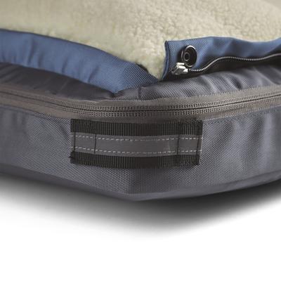 Show full view: Timberdog Ruffrest Orthopedic Ultimate Travel Cat & Dog Bed with Removable Cover, Slate Grey/Black/Sky Blue, Large slide 8 of 12