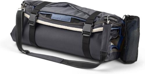 Show full view: Timberdog Ruffrest Orthopedic Ultimate Travel Cat & Dog Bed with Removable Cover, Slate Grey/Black/Sky Blue, Large slide 4 of 12