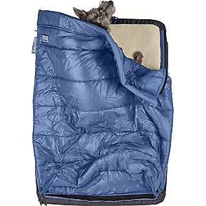 Timberdog Ruffrest Orthopedic Ultimate Travel Cat & Dog Bed with Removable Cover, Slate Grey/Black/Sky Blue, Small