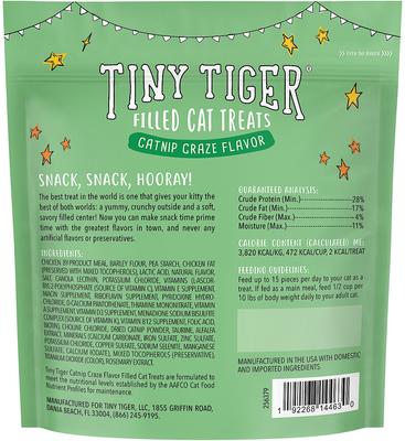 Show full view: Tiny Tiger Catnip Craze Flavor Filled Crunchy Cat Treats, 16-oz bag slide 3 of 7