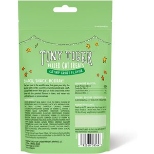 Tiny Tiger Catnip Craze Flavor Filled Crunchy Cat Treats, 3-oz bag