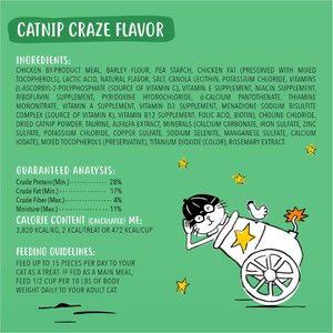 Tiny Tiger Catnip Craze Flavor Filled Crunchy Cat Treats, 3-oz bag