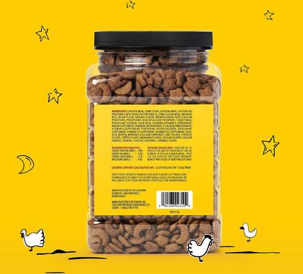 Show full view: Tiny Tiger Chunks in EXTRA Gravy Beef & Poultry Recipes Grain-Free Canned Food + Crunchy Bunch, Chicken Cannonball, Chicken Flavor Cat Treats slide 7 of 8