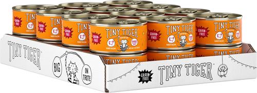 Show full view: Tiny Tiger Chunks in EXTRA Gravy Turkey Recipe Grain-Free Canned Cat Food, 3-oz, case of 24 + Fancy Feast Gravy Lovers Turkey Feast in Roasted Turkey Flavor Gravy Canned Cat Food, 3-oz, case of 24 slide 3 of 9