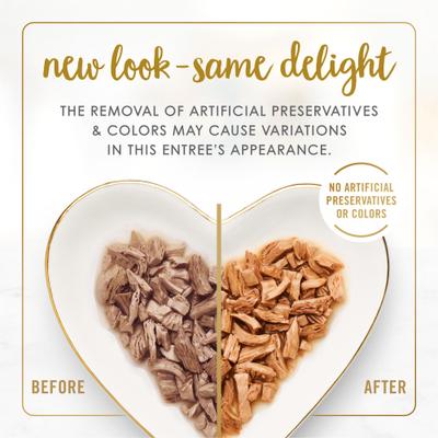 Show full view: Tiny Tiger Chunks in Gravy Beef & Poultry Recipes Grain-Free Canned Food + Fancy Feast Grilled Poultry & Beef Feast Canned Cat Food slide 5 of 9