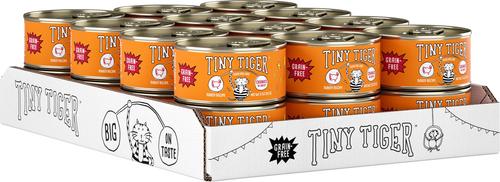 Show full view: Tiny Tiger Chunks in Gravy Turkey Recipe Grain-Free Canned Cat Food, 3-oz, case of 24 + Fancy Feast Gravy Lovers Turkey Feast in Roasted Turkey Flavor Gravy Canned Cat Food, 3-oz, case of 24 slide 3 of 9