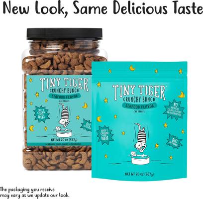 Show full view: Tiny Tiger Crunchy Bunch Fins of Fury Seafood Flavor Cat Treats, 20-oz slide 3 of 10