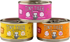 Tiny Tiger Grain-Free Chunks in EXTRA Gravy Beef & Poultry Recipes Variety Pack Canned Cat Food, 3-oz can, case of 24 slide 2 of 8
