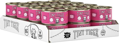 Show full view: Tiny Tiger Grain-Free Chunks in EXTRA Gravy Beef Recipe Canned Cat Food, 3-oz can, case of 24 slide 3 of 11
