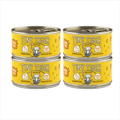 Show full view: Tiny Tiger Grain-Free Chunks in EXTRA Gravy Chicken Recipe Canned Cat Food, 3-oz can, case of 4 slide 3 of 12