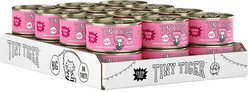 Tiny Tiger Grain-Free Chunks in EXTRA Gravy Salmon & Whitefish Recipe Canned Cat Food, 3-oz can, case of 24 slide 2 of 8