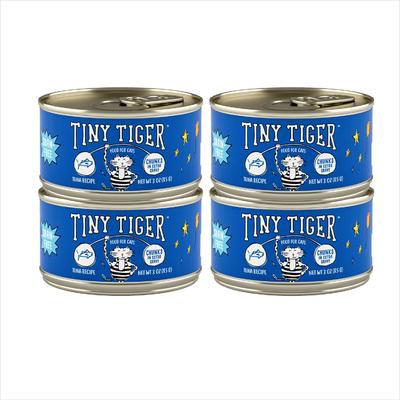 Show full view: Tiny Tiger Grain-Free Chunks in EXTRA Gravy Tuna Recipe Canned Cat Food, 3-oz can, case of 4 slide 3 of 12