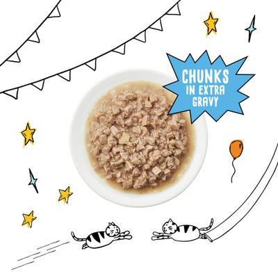 Show full view: Tiny Tiger Grain-Free Chunks in EXTRA Gravy Turkey Recipe Canned Cat Food, 3-oz can, case of 24 slide 5 of 11