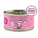 Tiny Tiger Grain-Free Chunks in Gravy Salmon & Whitefish Recipe Canned Cat Food, 3-oz can, case of 24