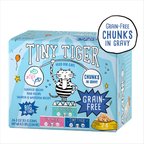 Tiny Tiger Grain-Free Chunks in Gravy Seafood Recipes Variety Pack Canned Cat Food, 3-oz can, case of 24