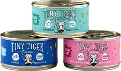 Tiny Tiger Grain-Free Chunks in Gravy Seafood Recipes Variety Pack Canned Cat Food, 3-oz can, case of 24 slide 2 of 8