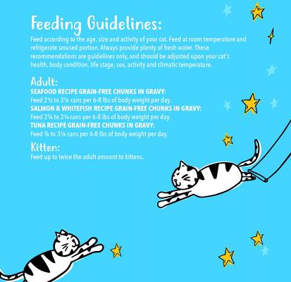 Show full view: Tiny Tiger Grain-Free Chunks in Gravy Seafood Recipes Variety Pack Canned Cat Food, 3-oz can, case of 24 slide 8 of 11