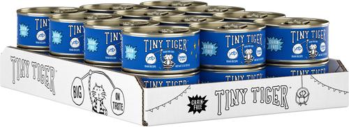 Show full view: Tiny Tiger Grain-Free Chunks in Gravy Tuna Recipe Canned Cat Food, 3-oz can, case of 24 slide 3 of 11