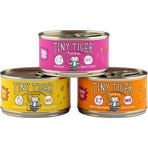 Tiny Tiger Grain-Free Pate Beef & Poultry Recipes Variety Pack Canned Cat Food (NEW LOOK COMING SOON), 3-oz can, case of 24