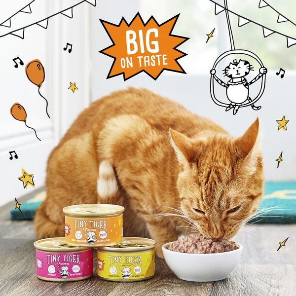 Tiny Tiger Grain-Free Pate Beef & Poultry Recipes Variety Pack Canned Cat Food