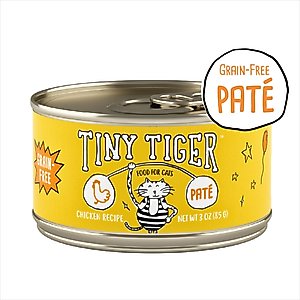 Tiny Tiger Grain-Free Pate Chicken Recipe Canned Cat Food, 3-oz can, case of 24