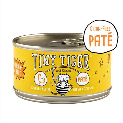 Show full view: Tiny Tiger Grain-Free Pate Chicken Recipe Canned Cat Food, 3-oz can, case of 24 slide 1 of 12