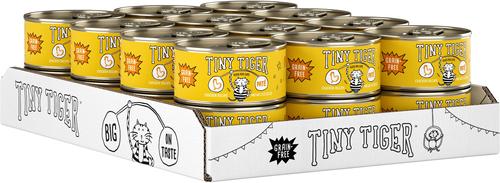 Show full view: Tiny Tiger Grain-Free Pate Chicken Recipe Canned Cat Food, 3-oz can, case of 24 slide 3 of 12