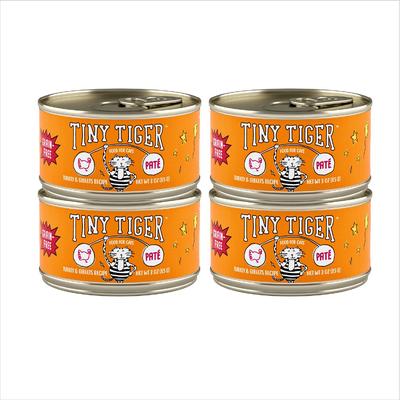 Show full view: Tiny Tiger Grain-Free Pate Turkey & Giblets Recipe Canned Cat Food, 3-oz can, case of 4 slide 3 of 11