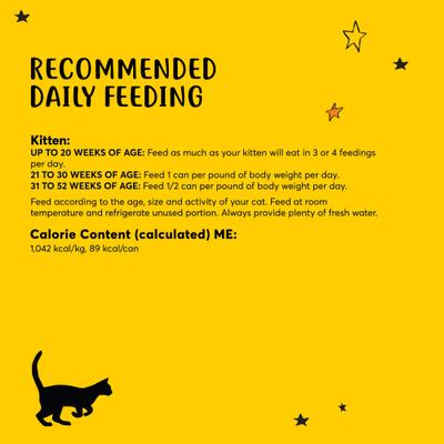 Show full view: Tiny Tiger Kitten Pate Chicken Recipe Grain-Free Canned Cat Food, 3-oz can, case of 4 slide 8 of 11