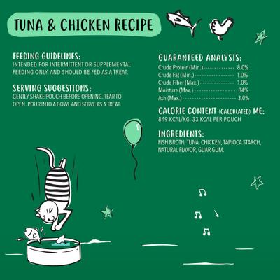 Show full view: Tiny Tiger Lickables Bisque Tuna & Chicken Recipe Cat Treat & Topper, 1.4-oz pouch, case of 12 slide 4 of 10