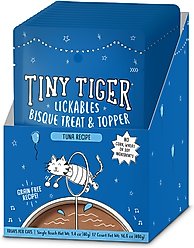 Tiny Tiger Lickables Bisque Tuna Recipe Cat Treat & Topper, 1.4-oz pouch, case of 12