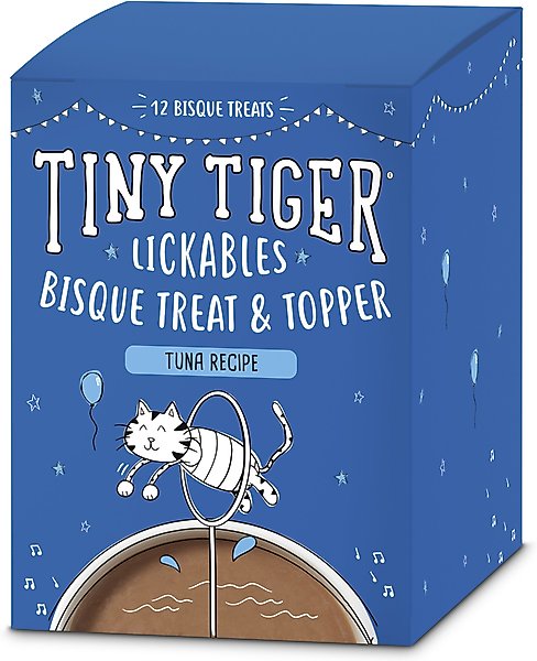 Show full view: Tiny Tiger Lickables Bisque Tuna Recipe Cat Treat & Topper, 1.4-oz pouch, case of 12 slide 7 of 10