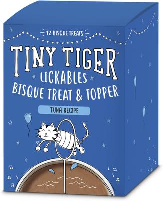 Show full view: Tiny Tiger Lickables Bisque Tuna Recipe Cat Treat & Topper, 1.4-oz pouch, case of 12 slide 7 of 10