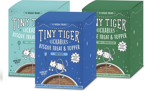 Show full view: Tiny Tiger Lickables Bisque Tuna Recipe Cat Treat & Topper, 1.4-oz pouch, case of 12 slide 8 of 10