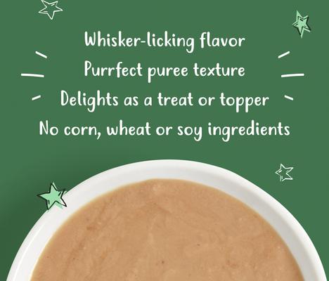 Show full view: Tiny Tiger Lickables Bisque Senior Formula, Tuna & Chicken Recipe Cat Treat & Topper, 1.4-oz, bundle of 24  slide 6 of 10