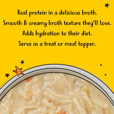 Show full view: Tiny Tiger Lickables Soup Chicken Recipe in a Creamy Fish Broth Cat Treat & Topper, 1.2-oz cup, bundle of 16  slide 6 of 10