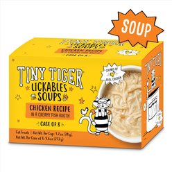 Tiny Tiger Lickables Soup Chicken Recipe in a Creamy Fish Broth Cat Treat & Topper, 1.2-oz cup, case of 8 slide 2 of 8