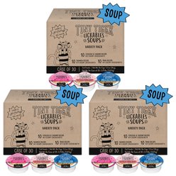 Tiny Tiger Lickables Soup in Creamy Broth Variety Pack Cat Treat & Topper, 1.2-oz cup, bundle of 90 