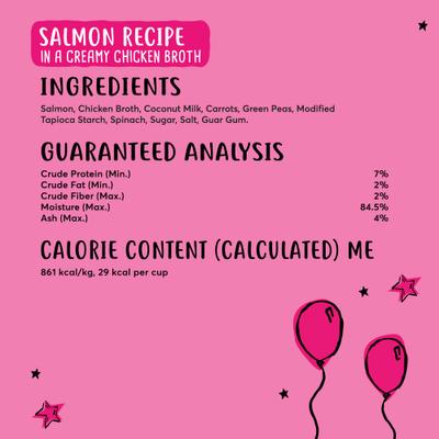 Show full view: Tiny Tiger Lickables Soup Salmon Recipe in a Creamy Chicken Broth Cat Treat & Topper, 1.2-oz cup, bundle of 16  slide 5 of 10