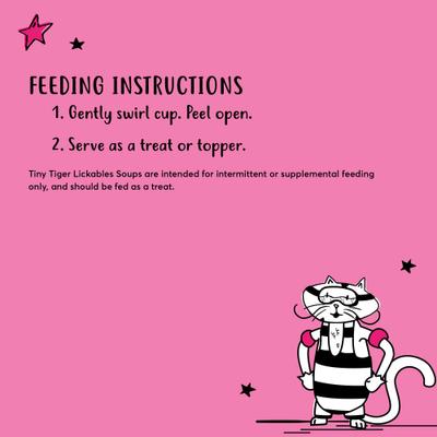 Show full view: Tiny Tiger Lickables Soup Salmon Recipe in a Creamy Chicken Broth Cat Treat & Topper, 1.2-oz cup, bundle of 16  slide 7 of 10