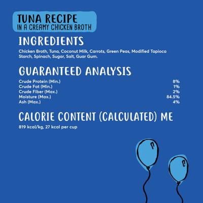 Show full view: Tiny Tiger Lickables Soup Tuna Recipe in a Creamy Chicken Broth Cat Treat & Topper, 1.2-oz cup, bundle of 16  slide 5 of 10