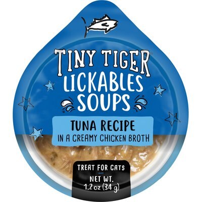 Tiny Tiger Tiny Tiger Lickables Soup Tuna Recipe in a Creamy Chicken Broth Cat Treat & Topper, 1.2-oz cup, case of 8