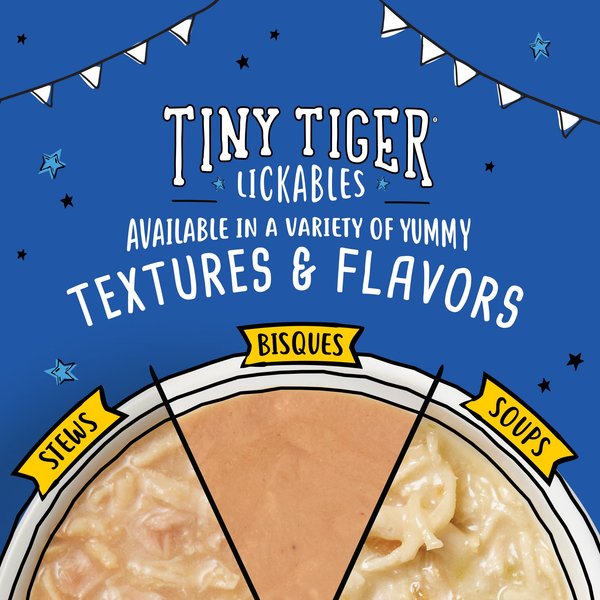Tiny Tiger Lickables Soup Tuna Recipe in a Creamy Chicken Broth Cat Treat & Topper