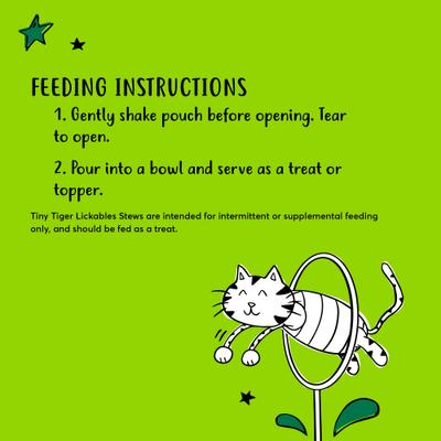 Show full view: Tiny Tiger Lickables Stew Chicken & Tuna Recipe Cat Treat & Topper, 1.4-oz pouch, bundle of 24  slide 7 of 10