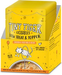 Tiny Tiger Lickables Stew Chicken & Veggies Recipe Cat Treat & Topper, 1.4-oz pouch, case of 12
