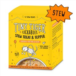 Tiny Tiger Lickables Stew Chicken & Veggies Recipe Cat Treat & Topper, 1.4-oz pouch, case of 12 slide 2 of 8