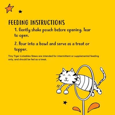 Show full view: Tiny Tiger Lickables Stew Chicken & Veggies Recipe Cat Treat & Topper, 1.4-oz pouch, case of 12 slide 6 of 10