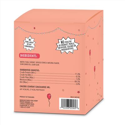 Show full view: Tiny Tiger Lickables Stew Tuna & Shrimp Recipe Cat Treat & Topper, 1.4-oz pouch, case of 12 slide 4 of 10