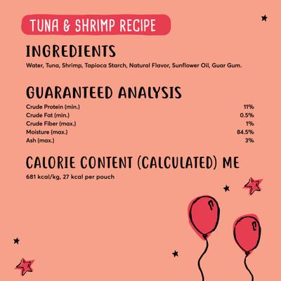 Show full view: Tiny Tiger Lickables Stew Tuna & Shrimp Recipe Cat Treat & Topper, 1.4-oz pouch, case of 12 slide 8 of 10